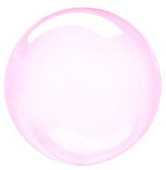 К Deco Bubble (Бабл), 22''/40 см, Кристалл, Розовый, 1 шт.