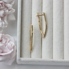 Швензы удлинённые 36*4 мм с английским замком, позолота, Ш125