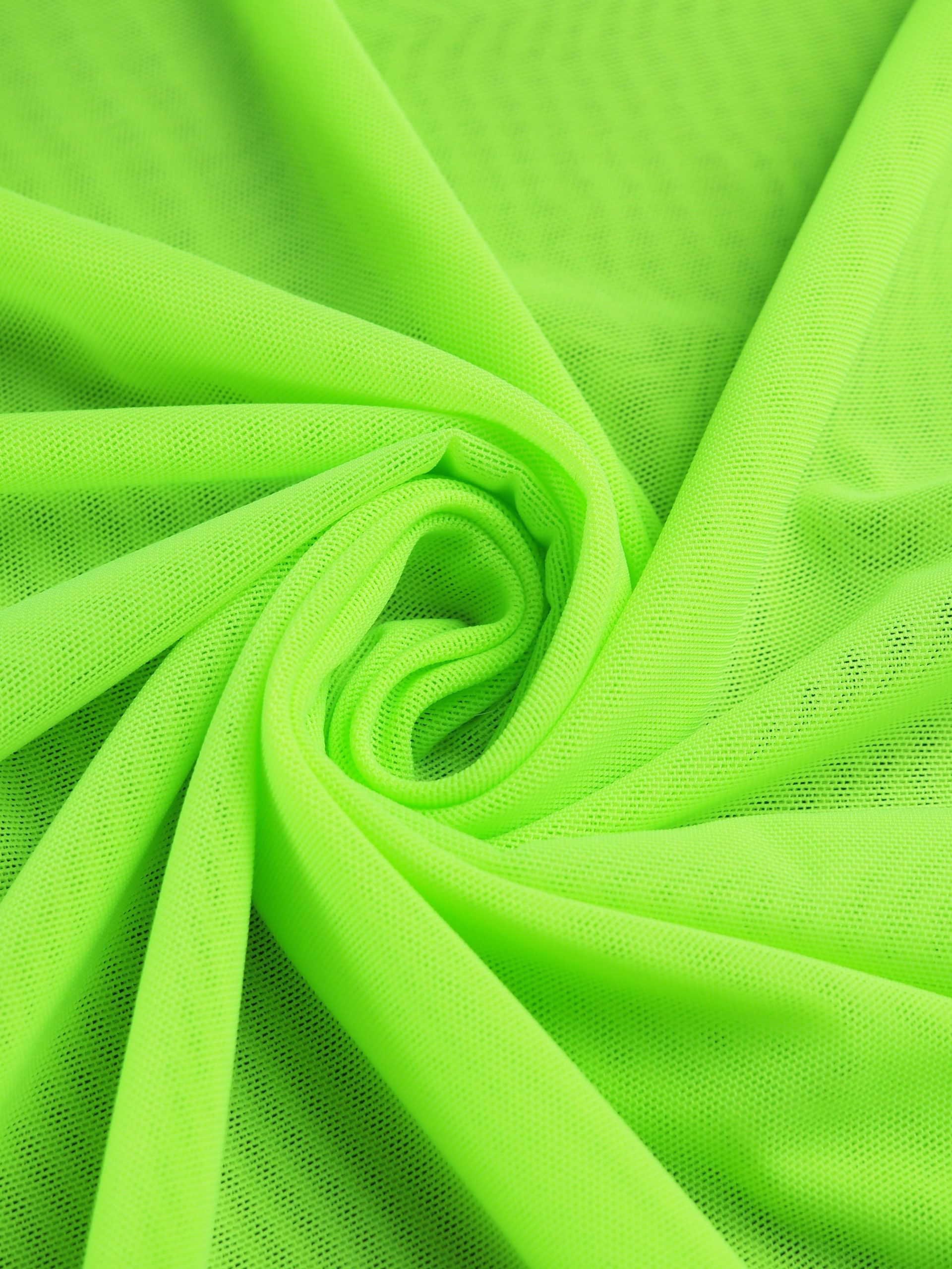 Сетка эластичная желто-зеленая неоновая ширина 160 см метражом