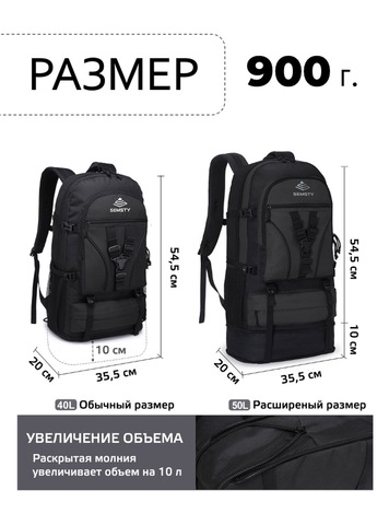 Картинка рюкзак туристический Nevo Rhino 1060-NW Black - 2