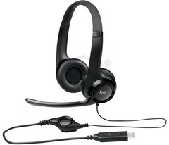 Гарнитура Logitech Headset H390 USB black (USB, кабель 1.9м) (981-000803)