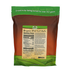 Now Foods, Real Food, Organic Steel Cut Oats, 2 фунта (907 г)