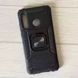 Противоударный чехол Strong Armour Case с кольцом для Huawei P30 Lite / Honor 20s (Черный)