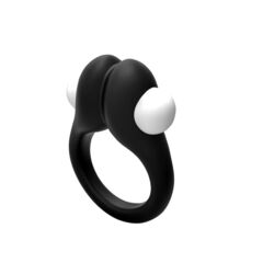 Черное эрекционное кольцо Zippy Vibrating Ring With Bullet - 