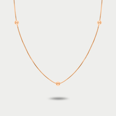 Колье женское из розового золота 585 пробы без вставок (арт. 6025456-45)