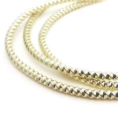 Канитель мягкая, фигурная KAN/MS, 2 мм, глянец, белое золото