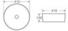 BelBagno BB1315-H311 Раковина накладная керамическая, круглая, серая матовая 410x410x130