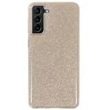 Силиконовый чехол блестящий Sparkle Case Блеск для Samsung Galaxy S21 FE (Золотой)