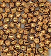 Бубенцы металл 8 мм, тёмное золото