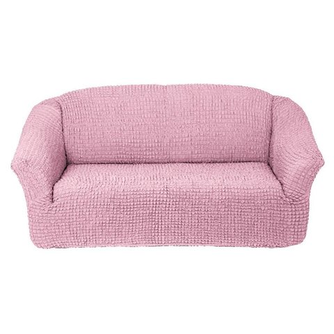 Чехол на 3-х местный диван розовый без оборки.
