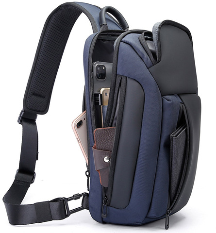 Картинка рюкзак однолямочный Bange BG-7566 Blue - 3