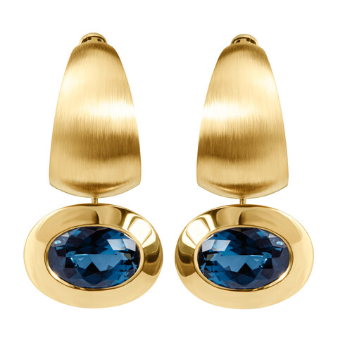 Серьги с Топазом, Эмаль, E0178-52/10