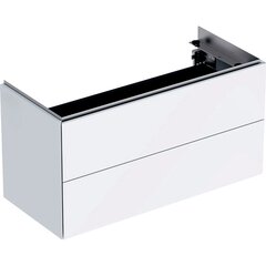 Шкафчик для раковины Geberit ONE, с двумя выдвижными ящиками: B=89.5см, H=46.5см, T=39.5см, Белый / Высокоглянцевое покрытие фото