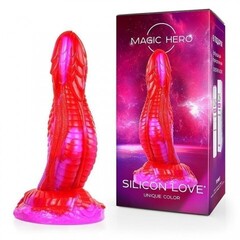 Фаллоимитатор Magic Hero (19×5,4 см) розово-красный