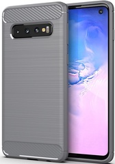 Чехол для Samsung Galaxy S 10 цвет Gray (серый), серия Carbon от Caseport
