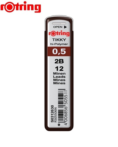 Грифель Rotring Tikky 0.5 mm 2B (12 шт.) (S0312630)