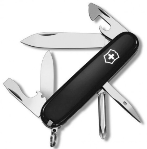 Нож складной Victorinox Tinker, 91 mm, 12 функций, чёрный
