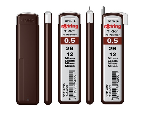 Грифель Rotring Tikky 0.5 mm 2B (12 шт.) (S0312630)