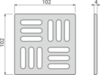 Решетка для cливных трапов из нержавеющей стали 102×102 мм, нержавеющая сталь, арт. MPV011 AlcaPlast