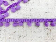 Тесьма/бахрома с помпонами, ш. 2,5 см