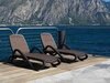 Шезлонг-лежак пластиковый, Nardi Alfa, кофе