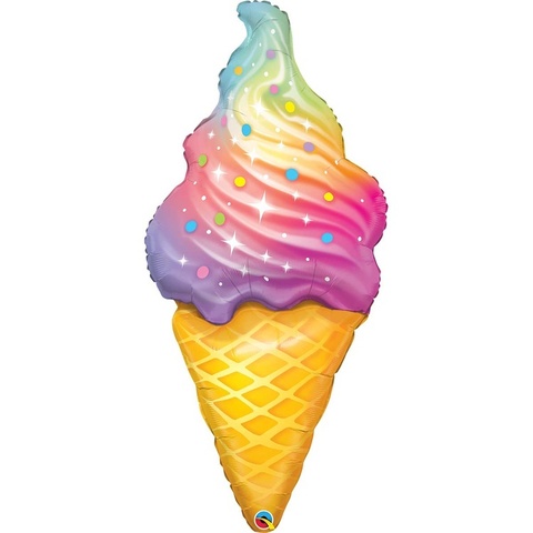 Шар Фигура Мороженое рожок радуга
