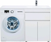 Aquanet 239216 Тумбас раковиной Токио 130 R напольная 1 ящик 2 фасада цвет белый глянец (239216)