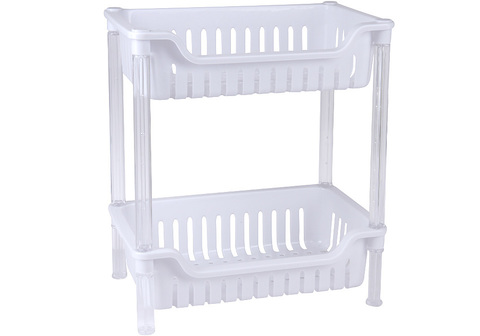 Этажерка прямоугольная, 2 яруса RPL-380006-2-White