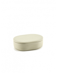 Банка S с крышкой SERAX овальная фарфор/beige коллекция Cose