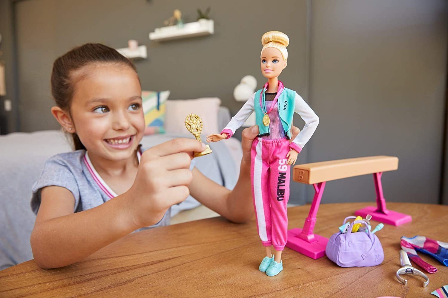 Кукла Барби Игровой набор Barbie Гимнастка GJM72 купить в Москве | Доставка  по России.