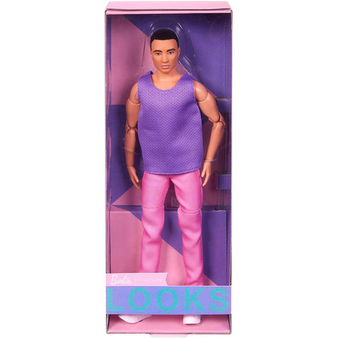 Барби Лукс 17 Кен в Фиолетовой Футболке Колор Блок