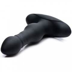 Thunderplugs Vibrating & Thrusting Remote Control Silicone Anal Plug - анальная пробка с вибрацией и толчками, 15.2х3.8 см (чёрный)