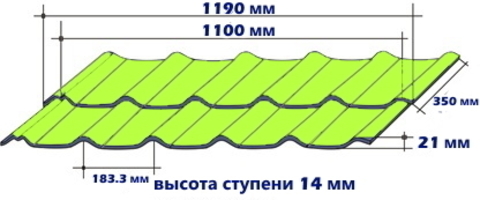 Металлочерепица Монтеррей глянцевая