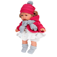 Munecas Antonio Juan Кукла Солидад в коралловом, озвученная (мама, папа, смех)., 27 см (12033)