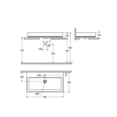 Раковина 60 накладная Grohe Euro CUBE 3947700H