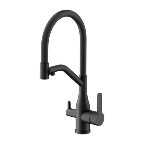 Смеситель для кухни с подключением фильтра BELZ B78815-7 нержавеющая сталь, черный