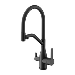 Смеситель для кухни с подключением фильтра BELZ B78815-7 нержавеющая сталь, черный