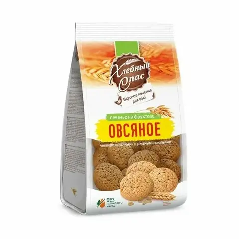 Печенье сдобное Хлебный Спас на фрукт. Чипперс с овс и ржан хлоп 300г, шт