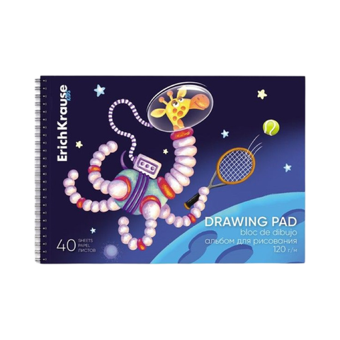 Альбом для рисования на спирали ErichKrause Space Animals 40 листов