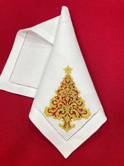 Новогодняя салфетка с вышивкой