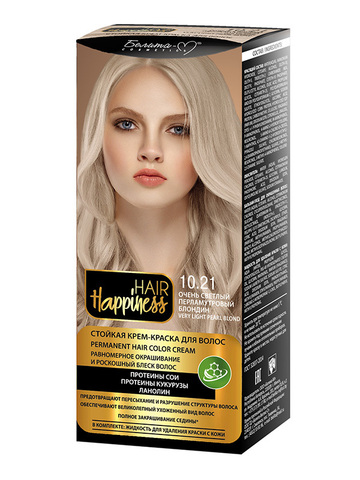 Белита-М Hair Happiness Крем-краска д/волос аммиачная №10.21 светлый перламутровый блондин
