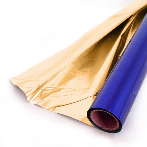 Полисилк, Металл, Синий/Желтое золото, 100 см* 20 м