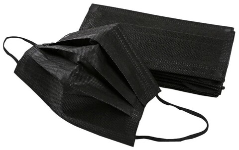 SAFETY Черные медицинские маски трехслойные 50шт/уп