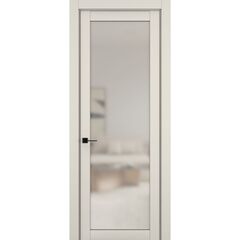 Купить Межкомнатная дверь керамик NC 2 жемчужный остеклённая