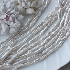 Жемчуг натуральный барочный, палочки, 27,2-36,5 мм, 1 нить, Ж034