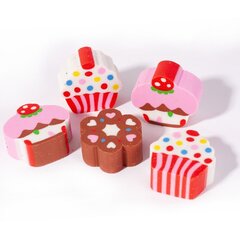 
          Ластик Alingar "Сладости"mix, синтетический каучук, фигурный, цвет ассорти, 30х30х10 мм, пластиковая банка