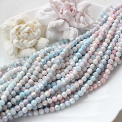 Бусины стеклянные перламутровый микс, круглые 6 мм, К166