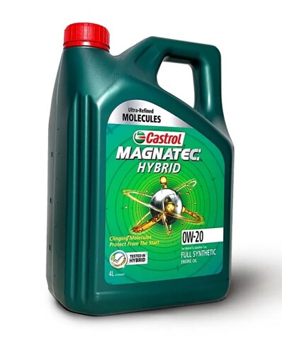 Масло моторное Castrol Magnatec Hybrid 0W-20, синтетическое, API SP, ILSAC GF-6A 4L