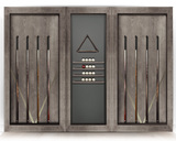 Киевница современная ясень мдф/шпон на 8 киев  (RAL 8014,Манчестер 70 yellow green) фото №5