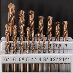 Набор сверл по металлу 1-10мм 19шт DIN338 HSSE-Co5 Terrax by Ruko A215214